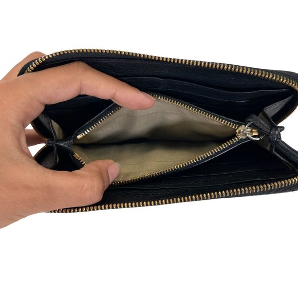 Authentic Chloe Wallet Long Lily Zip Around Black Leather Vintage Purse - Picture 12 of 12